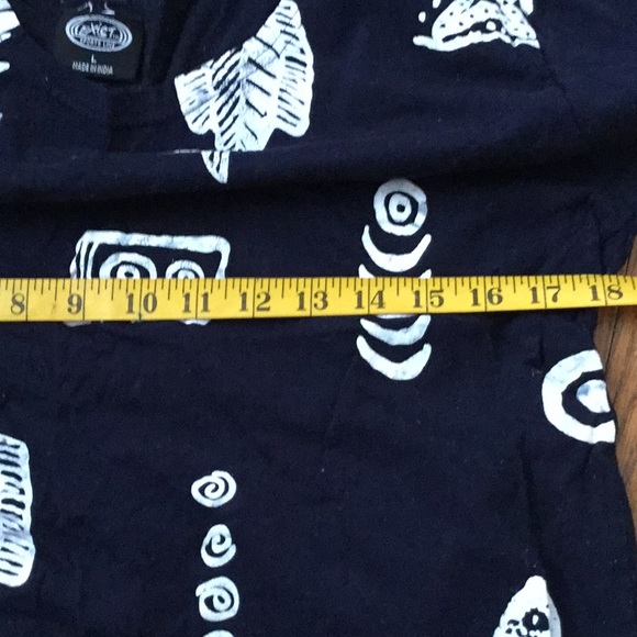 Exist navy 100% cotton short sleeve top/dress L - Picture 5 of 7